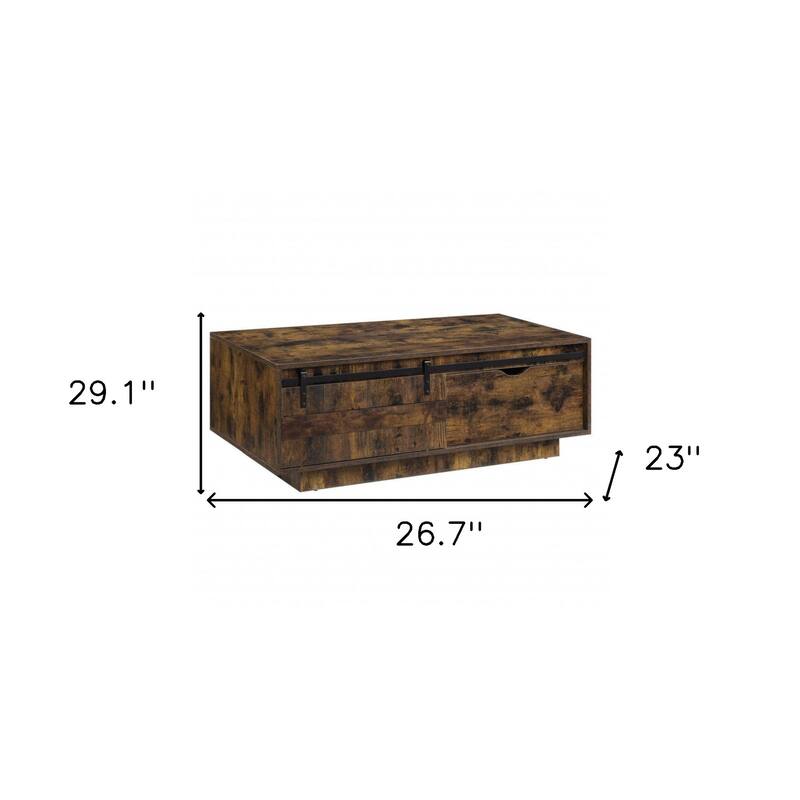 Rectangular Coffee Table with Storage Drawer and Shelf for Living Room - 47” x 23” x 17”