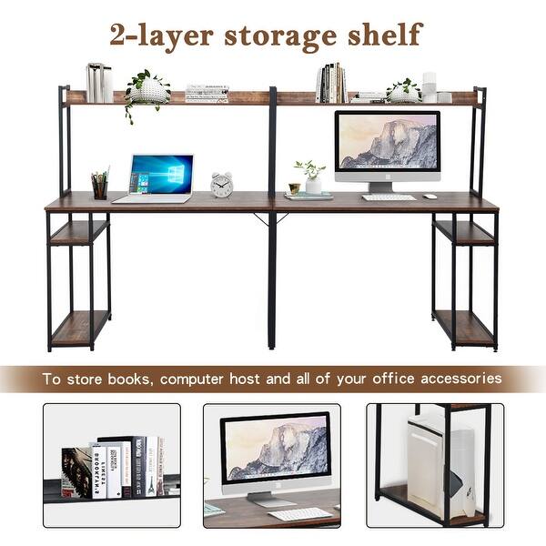 Home Office Double Workstation Desk On Sale Overstock 32415123