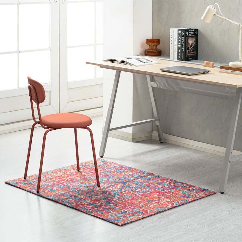 Jani 36"x48" Rug'd Chair Mat-Rug Style Office Chairmat for Carpet & Hard Floors| 0.5" Thick |Non-Slip, Foldable Desk Chair Mat