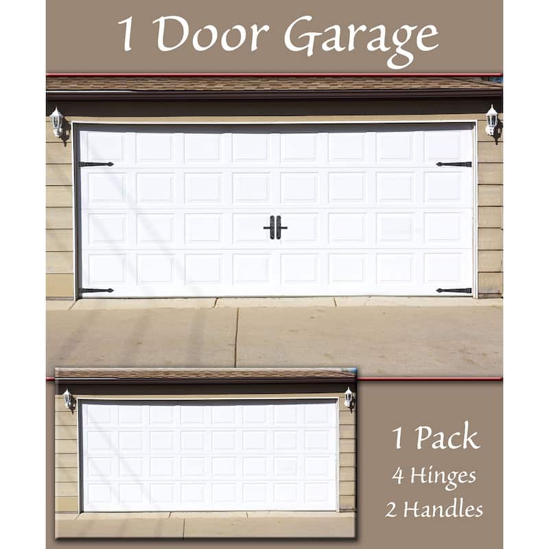 Household Essentials Premium Carriage House Magnetic Garage Door Hinges with Lever, Black