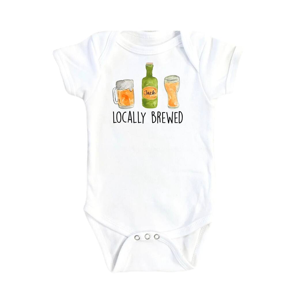 Locally Brewed Ipa - Baby Boy Girl Clothes Infant Bodysuit Funny Cute Newborn