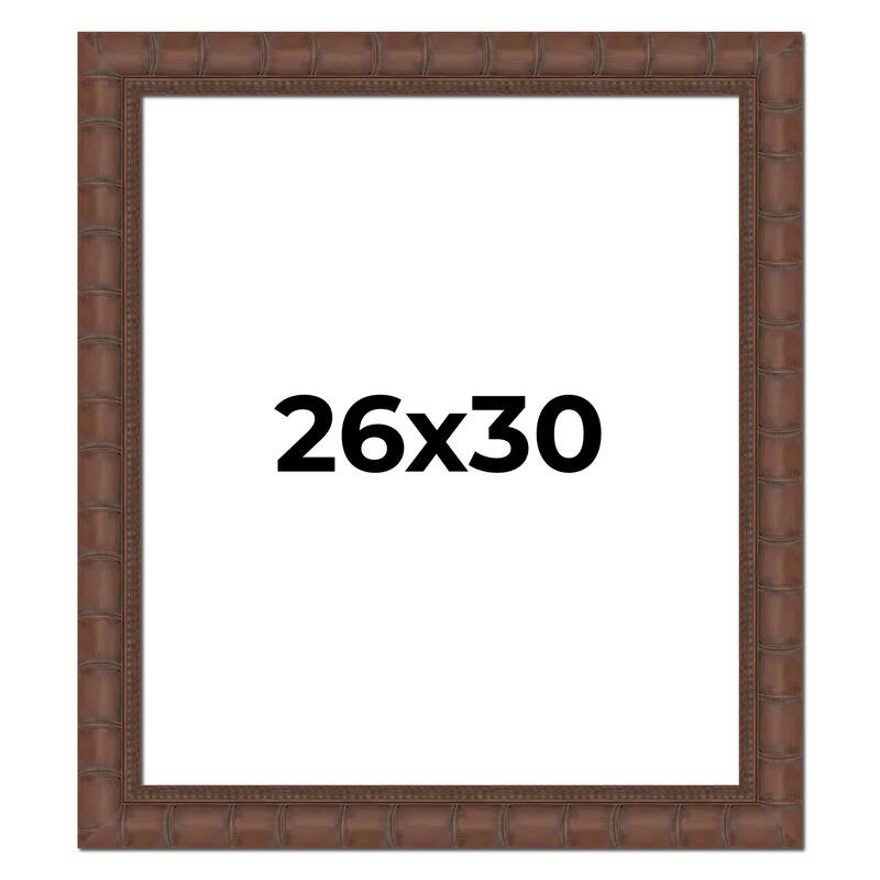 26x30 Frame Pewter Solid Wood Picture Frame Width 1.625 Inches | Interior Frame Depth 0.6875 Inches