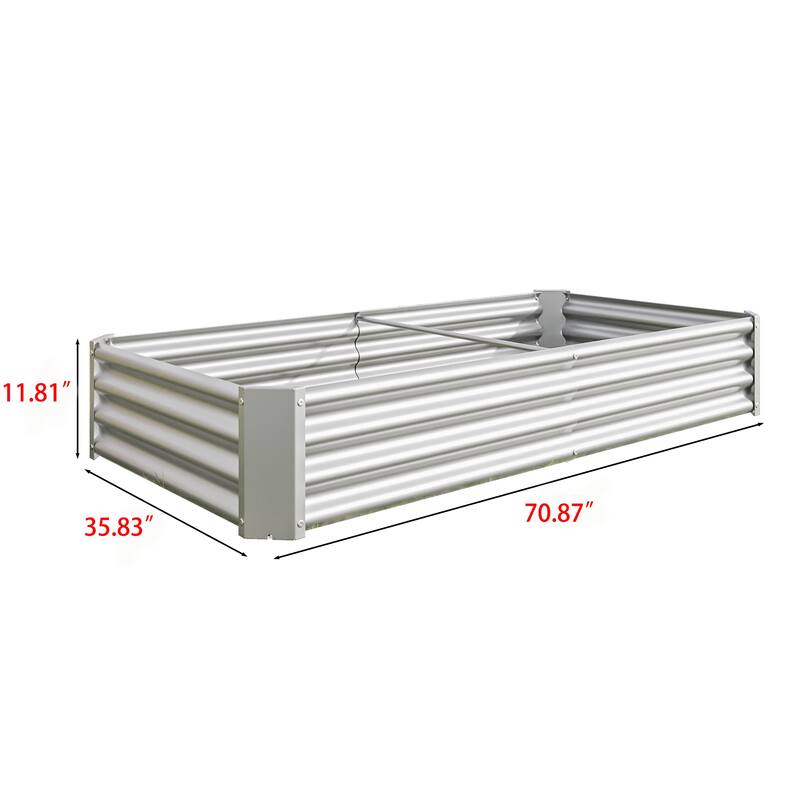 GDFStudio - Large Oval Metal Raised Garden Bed for Vegetables, Flowers, and Plants, Outdoor Backyard Planter Box