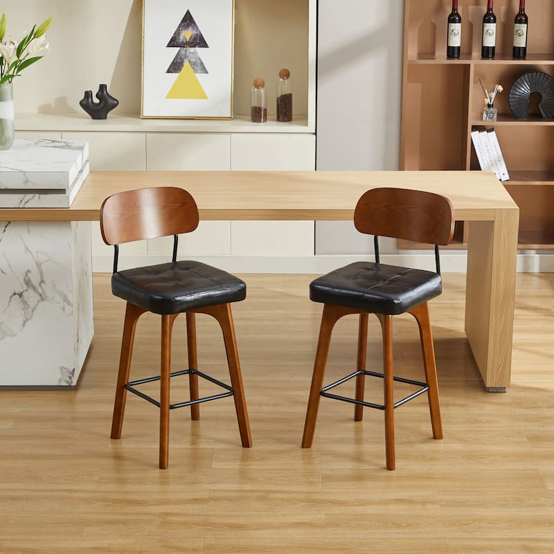 Swivel Bar Stool Set of 2/3/4 with Back Support
