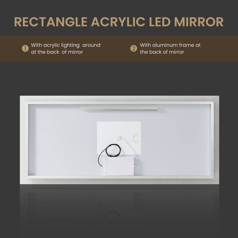 Beijing Rectangular Frameless LED Wall Bath Vanity Mirror