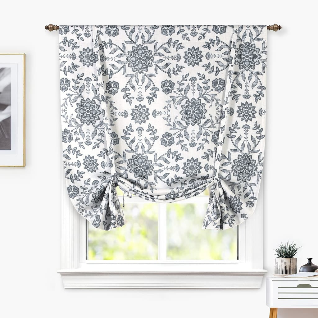 DriftAway Twyla Linen Blend Blackout Tie Up Curtain