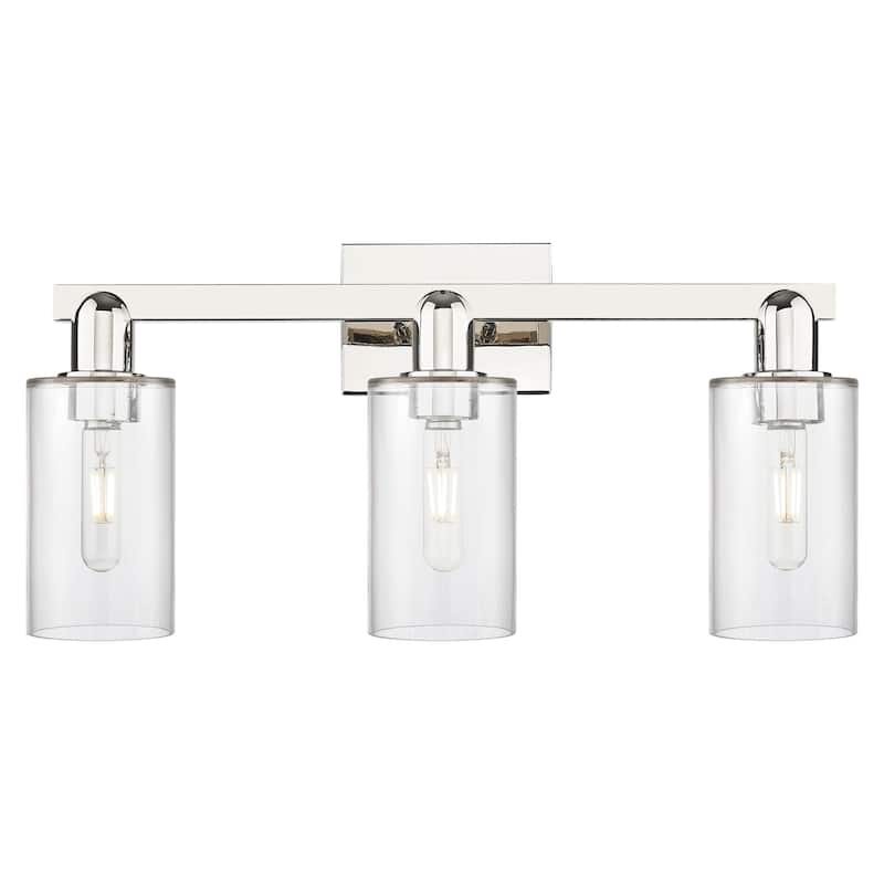 Innovations Lighting 716-3W-11-23 Clymer Vanity Clymer 3 Light 23" - Polished Nickel / Clear