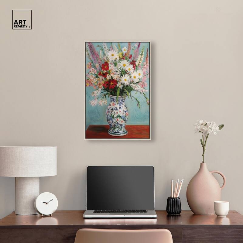 Flowers on a Table Canvas by Art Remedy