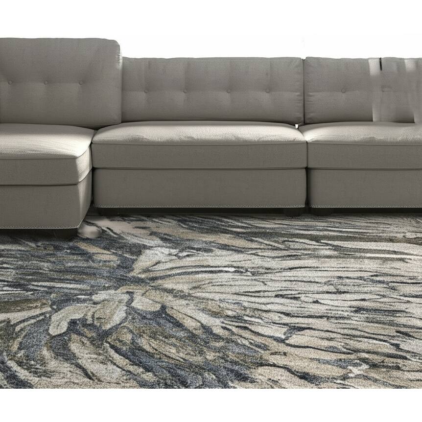 HomeRoots Abstract Bohemian Rectangle Area Rug