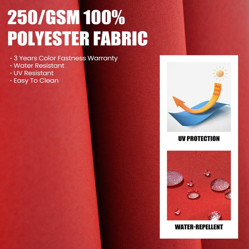 Outdoor 11 Ft Patio Cantilever Offset Umbrella with 360 Degree Rotation