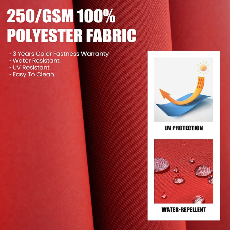11 × 9 ft Outdoor Patio Cantilever Offset Dual Top Umbrella