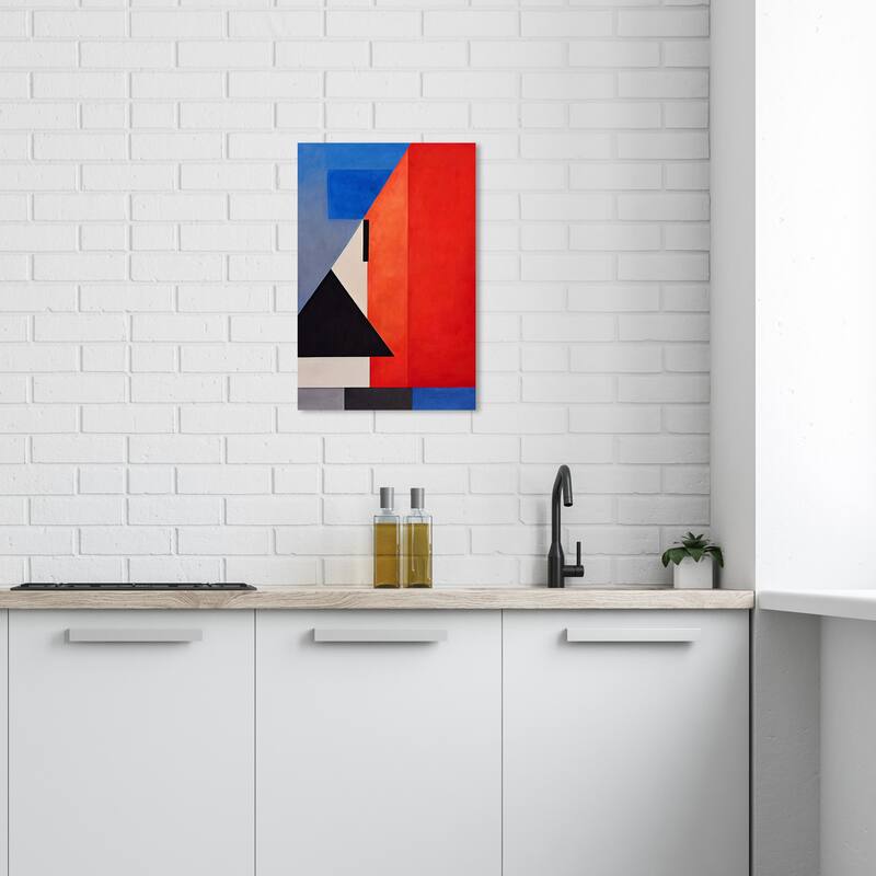 Wynwood Studio Abstract Abstract Plans Red and Modern & Contemporary Wall Art Canvas Print - 24 x 16