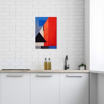 Wynwood Studio Abstract Abstract Plans Red and Modern & Contemporary Wall Art Canvas Print