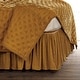 preview thumbnail 1 of 1, HiEnd Accents Stella Faux Silk Velvet Romantic Western Bedding 1 Piece Bed Skirt King - Saffron