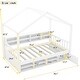 preview thumbnail 15 of 18, Twin Size Wooden House Bed Platform Bed With Shelves And a Mini-cabinet