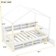 preview thumbnail 36 of 34, Wooden House Headboard Bed Frame w/ Shelves & Mini-cabinet, Unisex