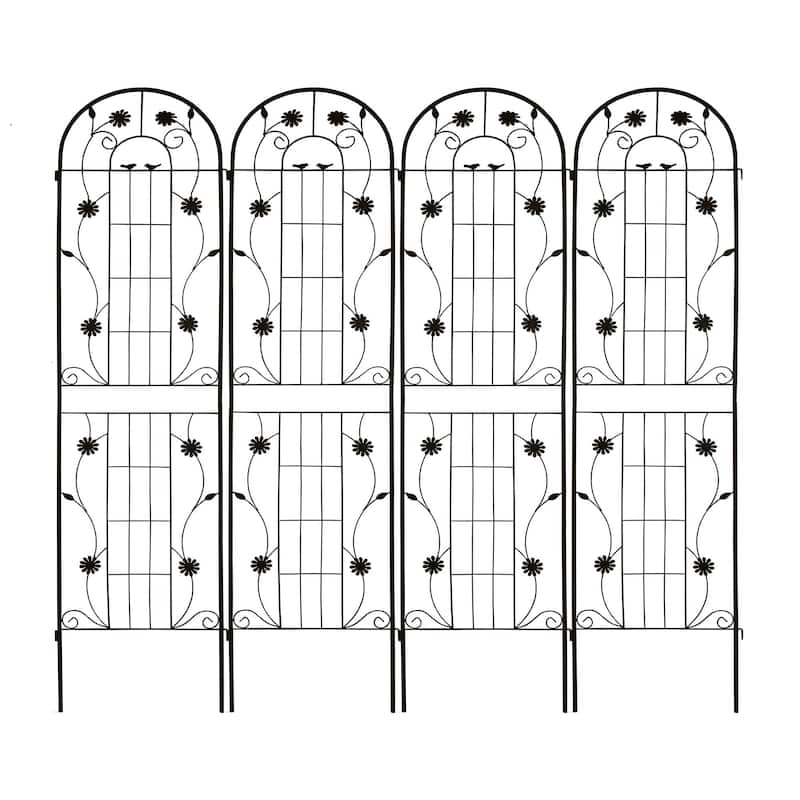 2 Pack Metal Garden Trellis Rustproof Trellis for Climbing Plants Outdoor Flower Support