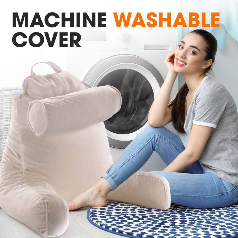 Cheer Collection Extra Large TV Pillow With Detachable Bolster