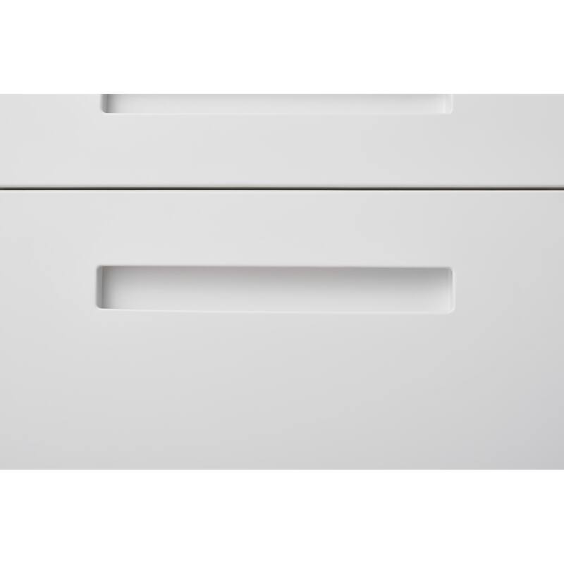 3-Drawer Locking Mobile File Cabinet with Wheels, Metal Home Office Storage Cabinet with Pencil Tray & Hanging Bars