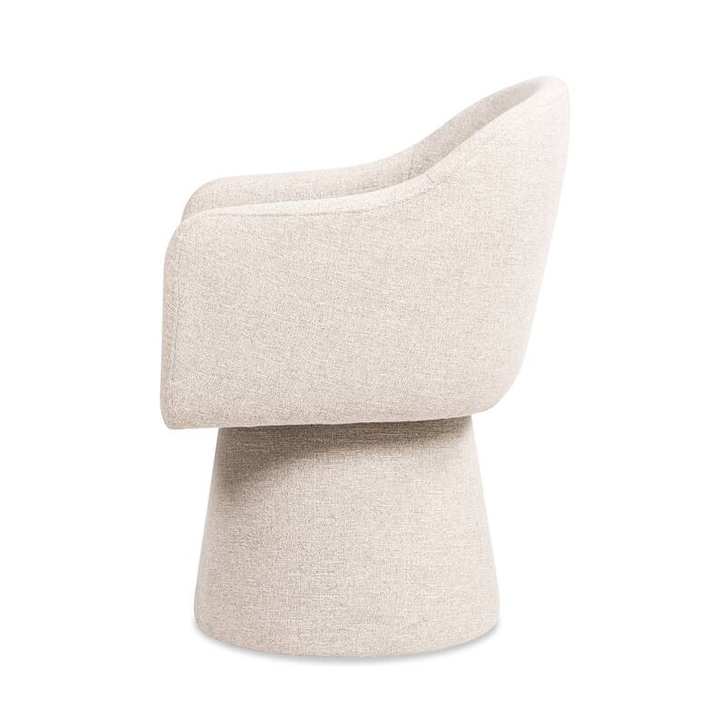 Marcy 19.5" Fully Upholstered Swivel Dining Accent Arm Chair