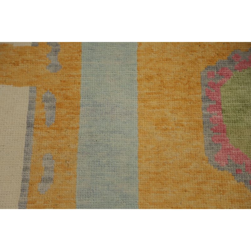 Hand Knotted Oriental 100% Wool Carpet Modern Geometric Multi-Colored Gabbeh Area Rug - 12' 0'' X 9' 3''