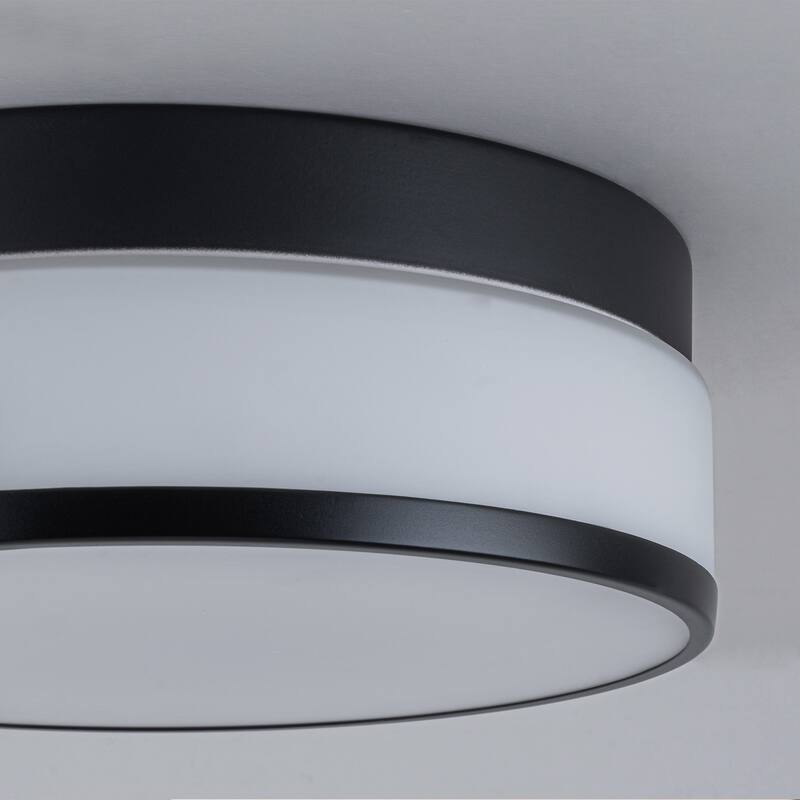 Selectable LED Flush Mount Ceiling Light with Frosted Glass