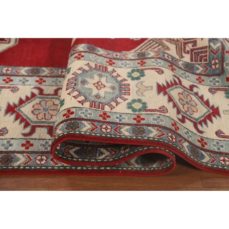 Red Kazak Oriental Area Rug Hand-Knotted Wool Carpet - 8'6"x 11'6"