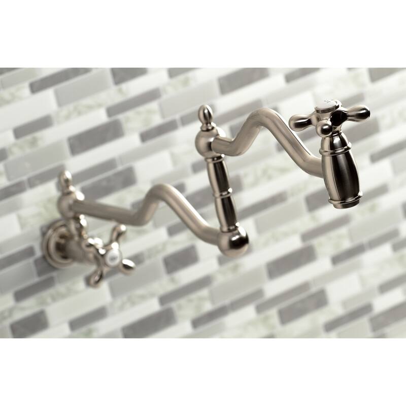 Heritage Wall Mount Pot Filler Kitchen Faucet