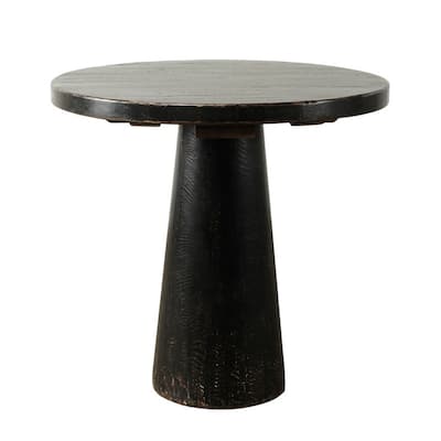 Catania 32" Round Table Distressed Black