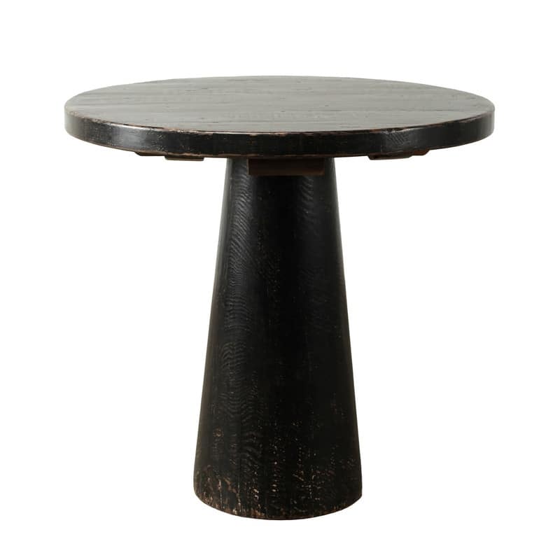 Catania 32" Round Table Distressed Black