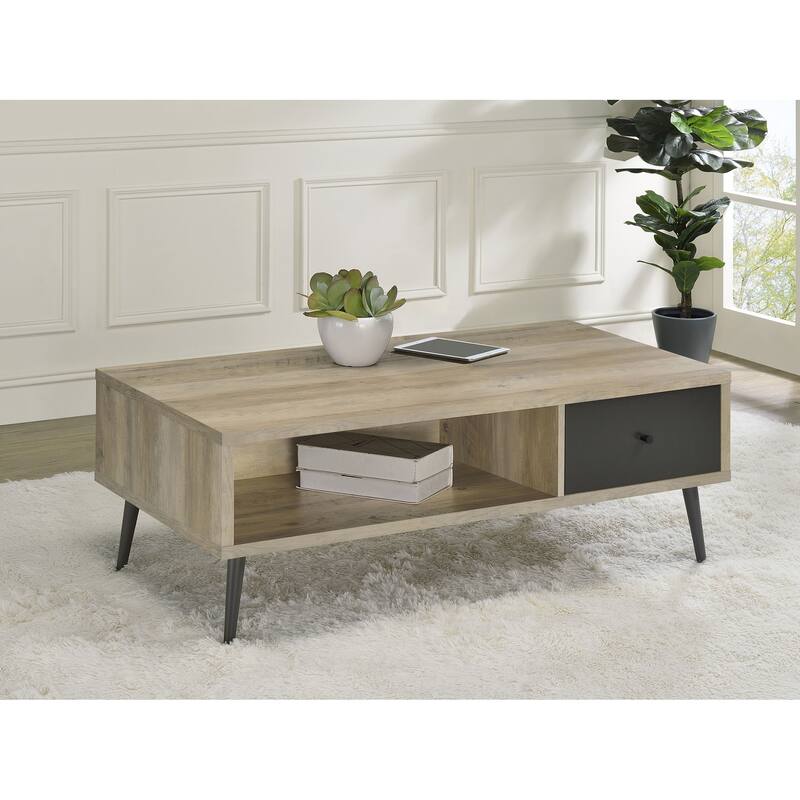 Welsh 1-drawer Engineered Wood Coffee Table Distressed Pine