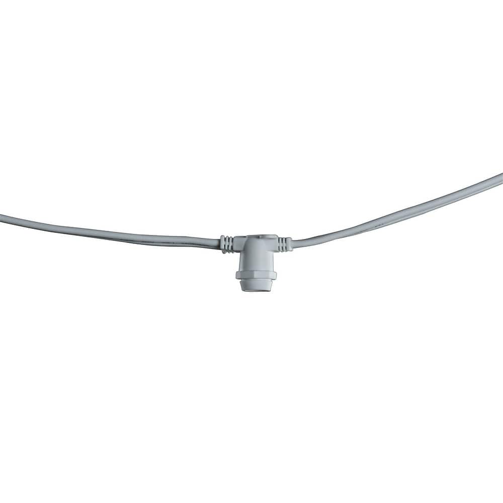 Bulbrite 25 ft Indoor/Outdoor 15-Socket (E12) Decorative String Light Kit, White