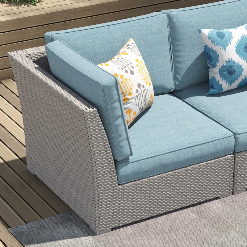 Corvus 10-piece Grey Sectional Conversation Sofa Set