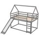 preview thumbnail 6 of 8, Twin Size Bunk House Bed with Slide and Ladder