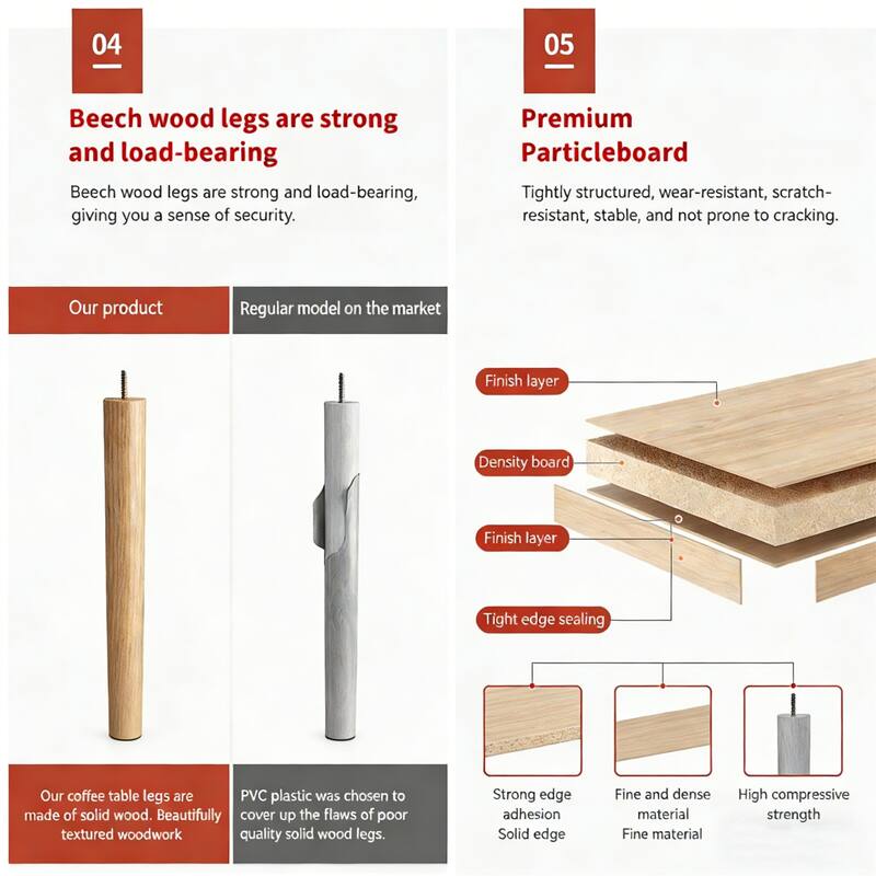 Modern Wooden Household Creative Dining Table Oak Coffee Table