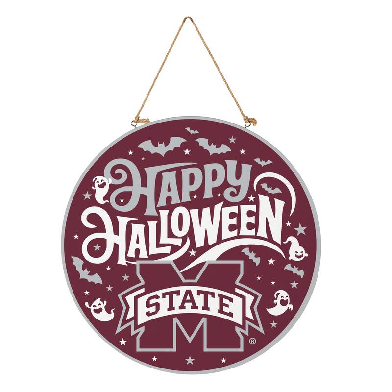 Mississippi State University 18" x 18" Halloween Door Décor Wall Sign