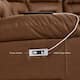 3-Piece Faux Leather Modular Design Power Recliner Sofa Set with USB & USB-C Charging