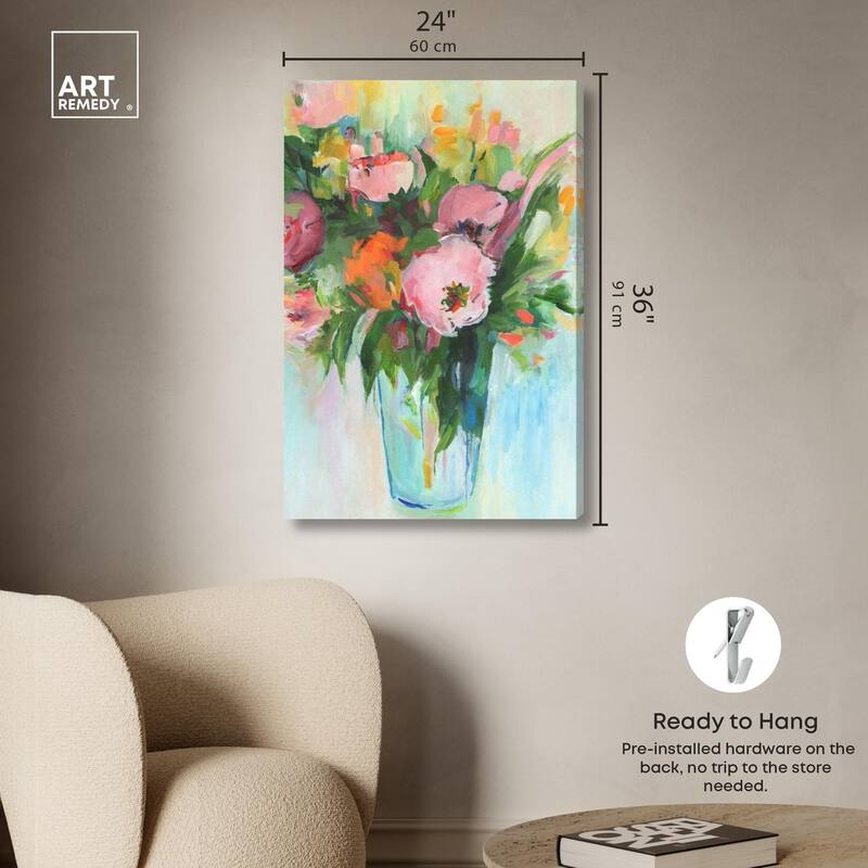 Charming Bouquet Canvas by Art Remedy, Gallery Wrapped