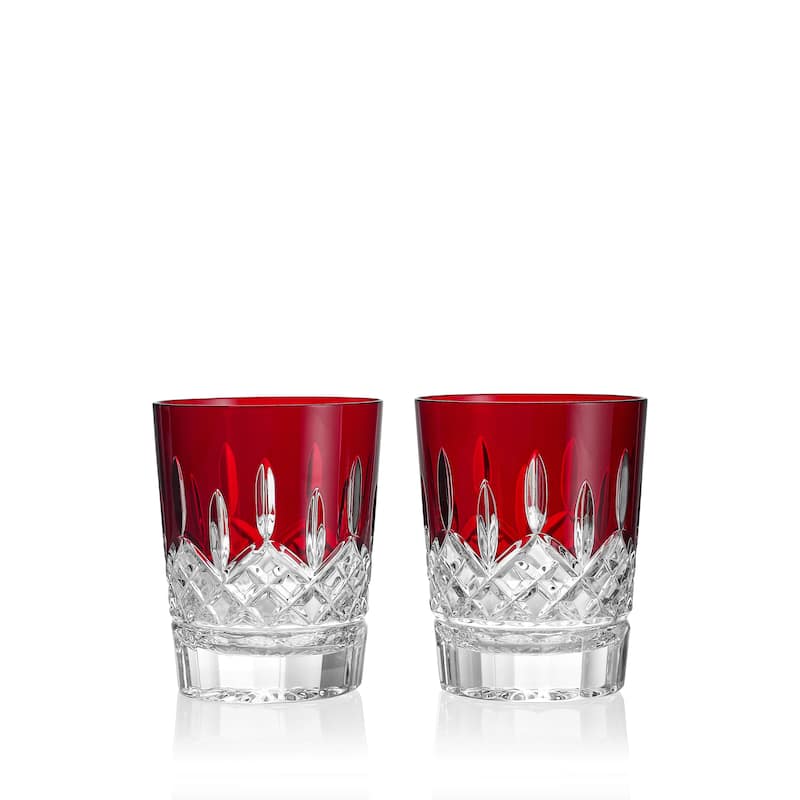Waterford Lismore Red Double Old Fashioned 12.5floz, Set of 2