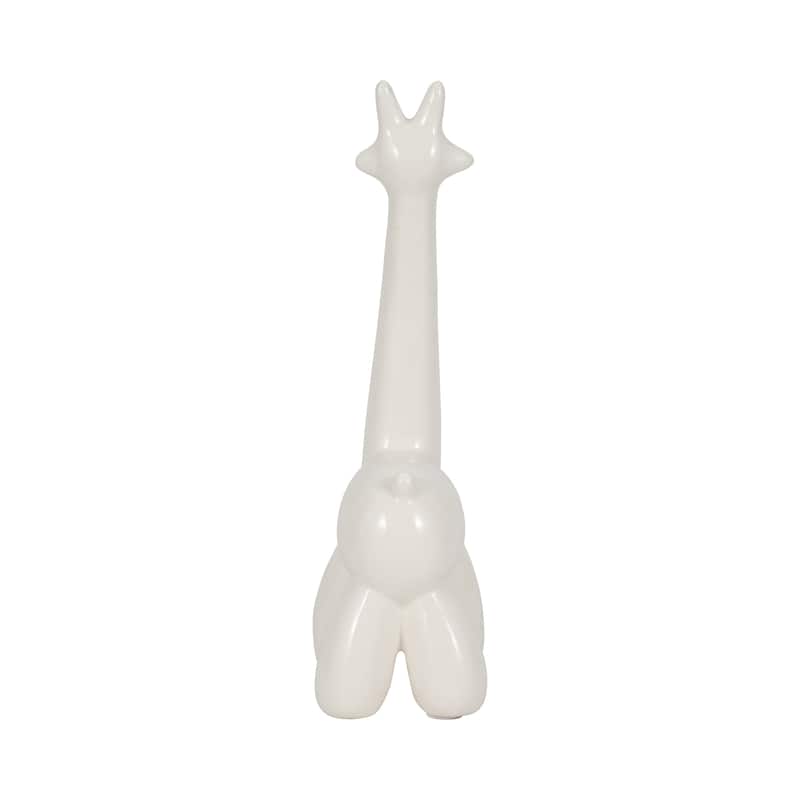 Sagebrook Home Modern Glam Stoneware Ceramic Figurine - 5" x 4" x 13"