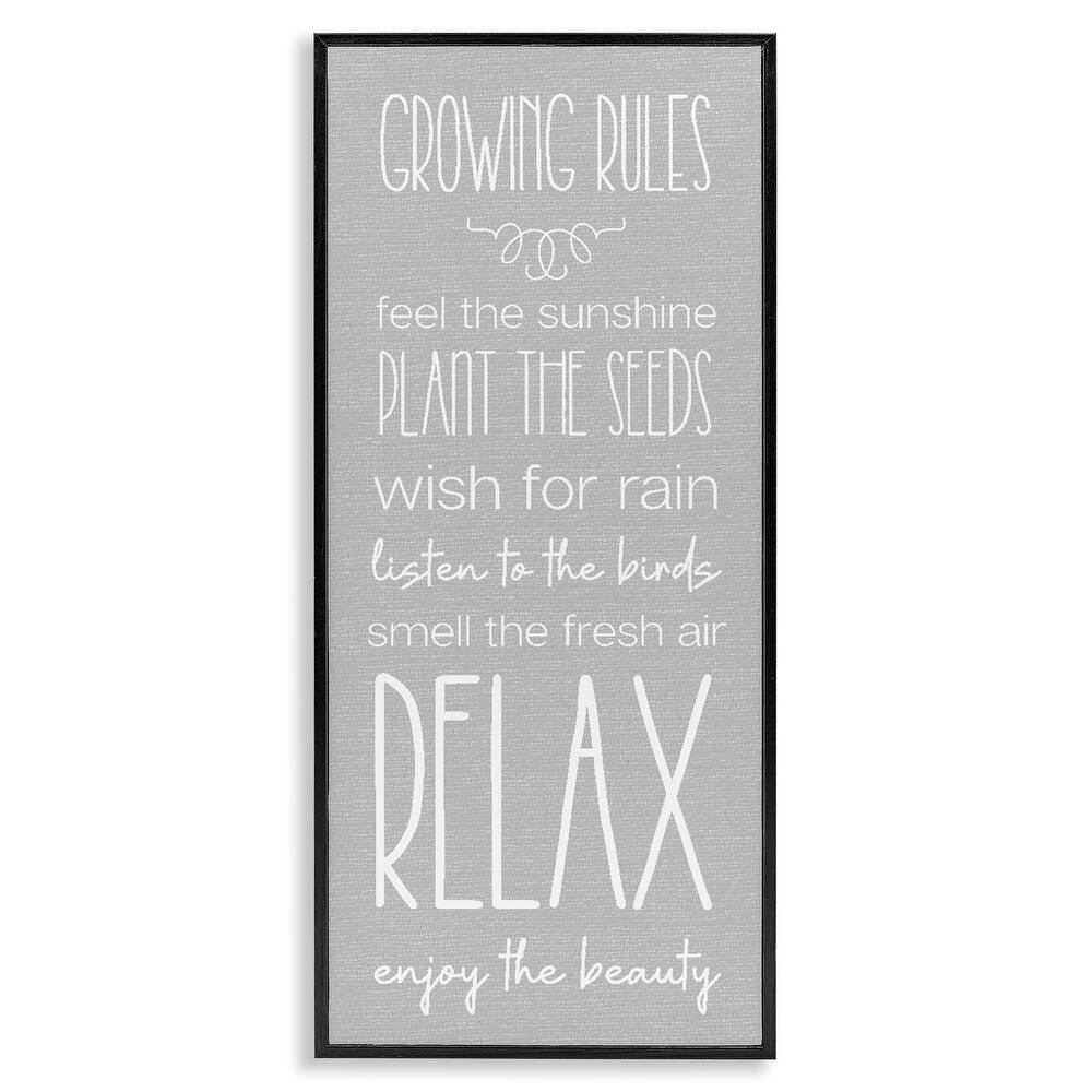 Stupell Rustic Gardening Rules Framed Giclee Art Design By Lil' Rue
