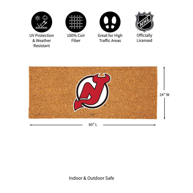 New Jersey Devils Full Color Indoor/Outdoor Coir Mat