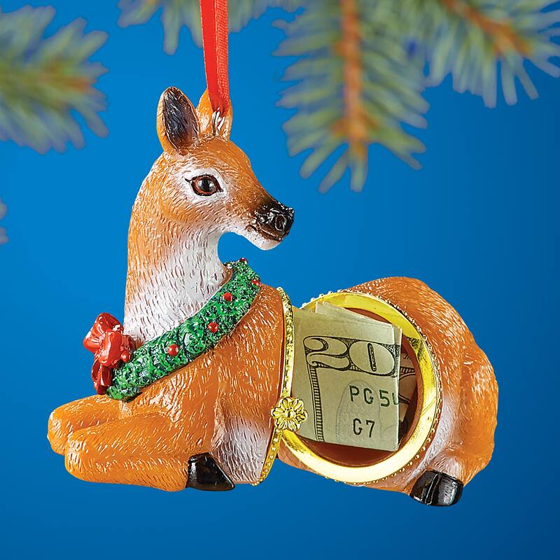 Animal Christmas Ornament Trinket Boxes - 5.130 x 4.000 x 3.880