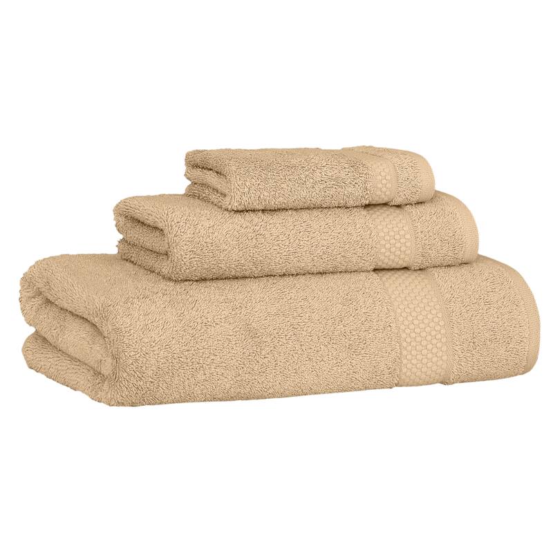 Authentic Hotel and Spa 100% Aeagean Long Staple Turkish Cotton STARLIGHT Terry 3 Piece Towel Set