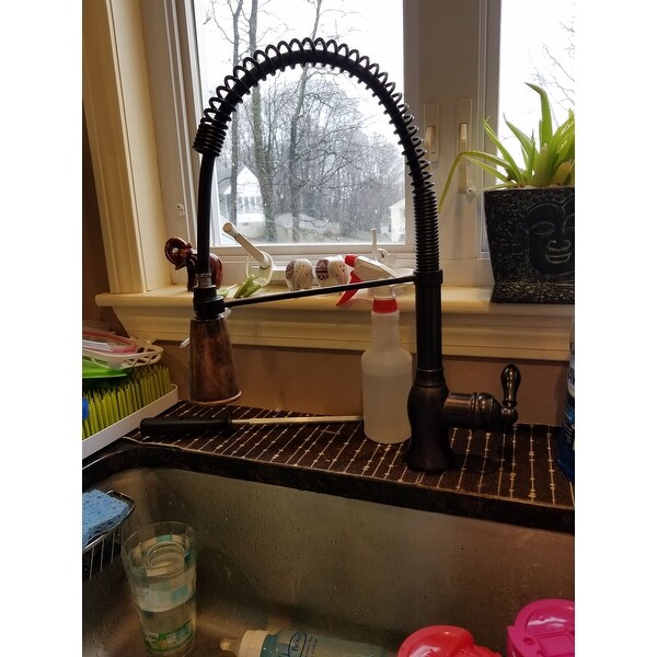 American Classic Modern Oil Rubbed Bronze Spiral Pull Down Kitchen