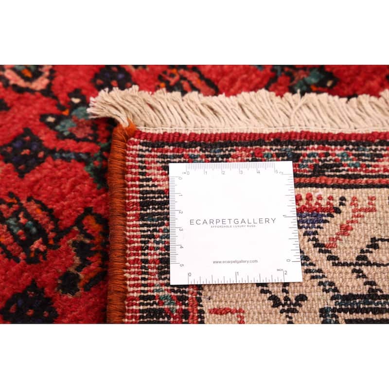 ECARPETGALLERY Hand-knotted Andelz Red Wool Rug - 2'11 x 9'7