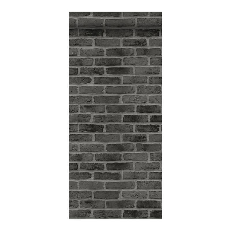 ESTA Home Burnham Black Brick Wall Wallpaper - 20.9 x 396 x 0.025