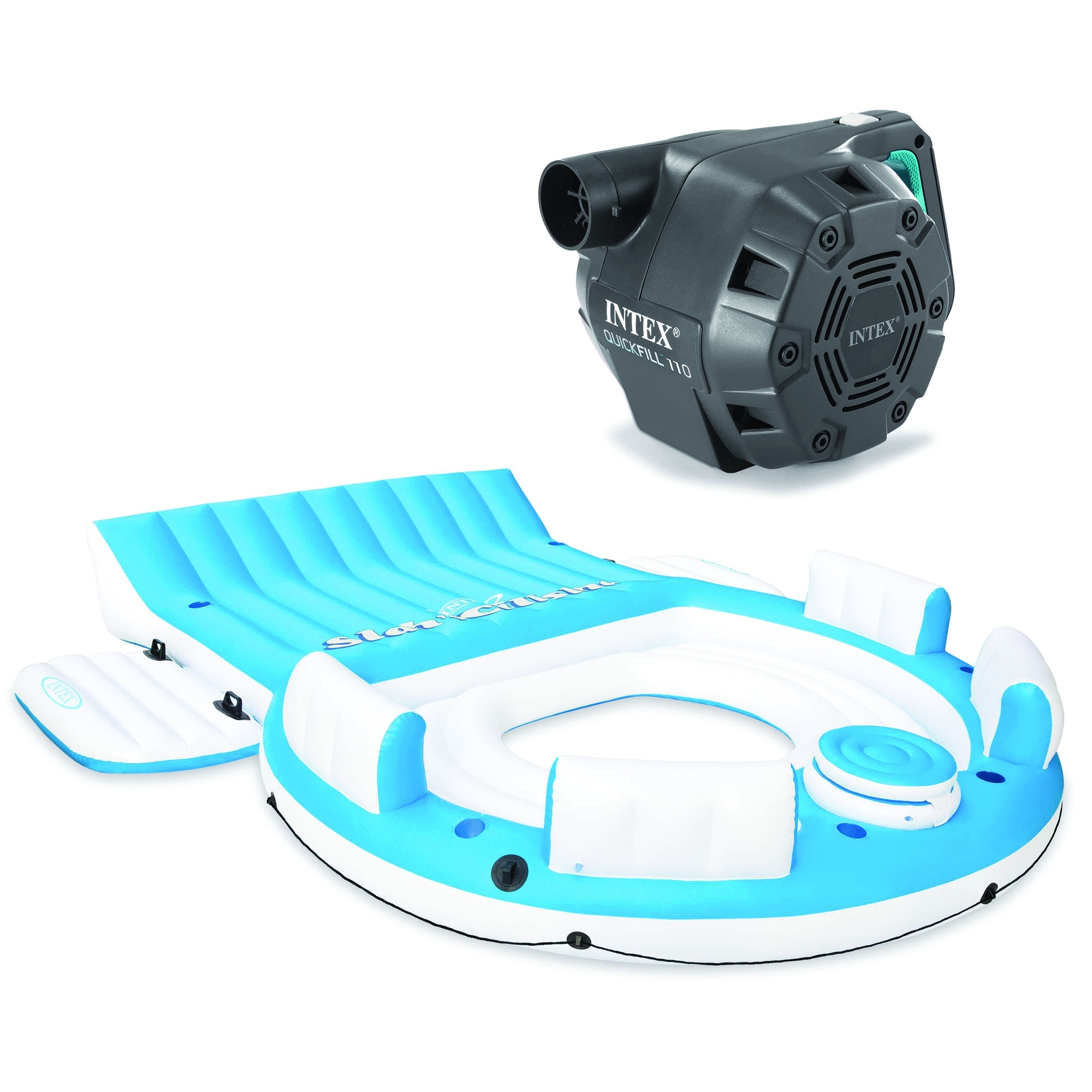 Intex 120 Volt AC Electric Pump & Intex Inflatable Splash N Chill Island  Pool - 39.2 - Bed Bath & Beyond - 35681505