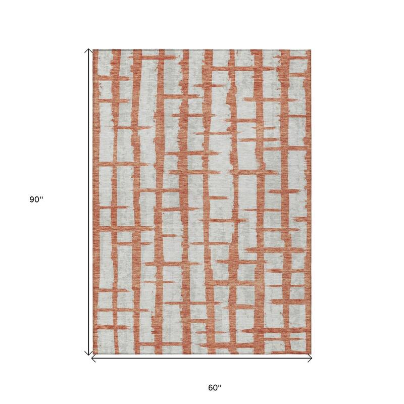 HomeRoots Striped Transitional Rectangle Outdoor Rug