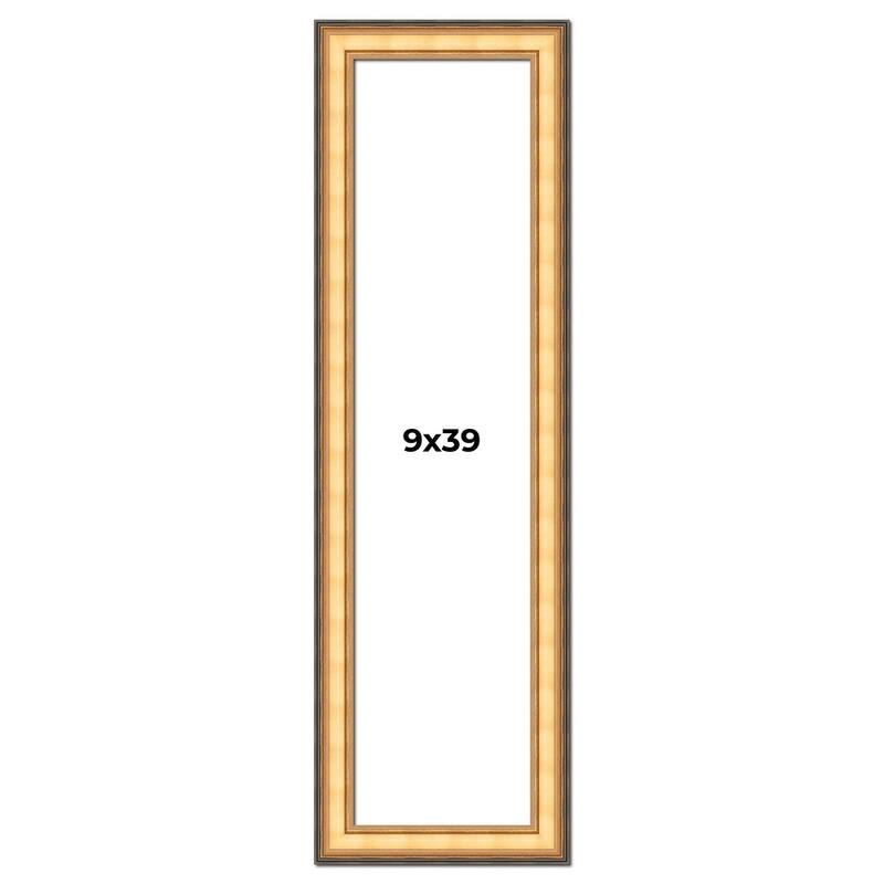 9x39 Frame Gold Plein Aire Solid Wood Picture Frame Width 2 Inches |